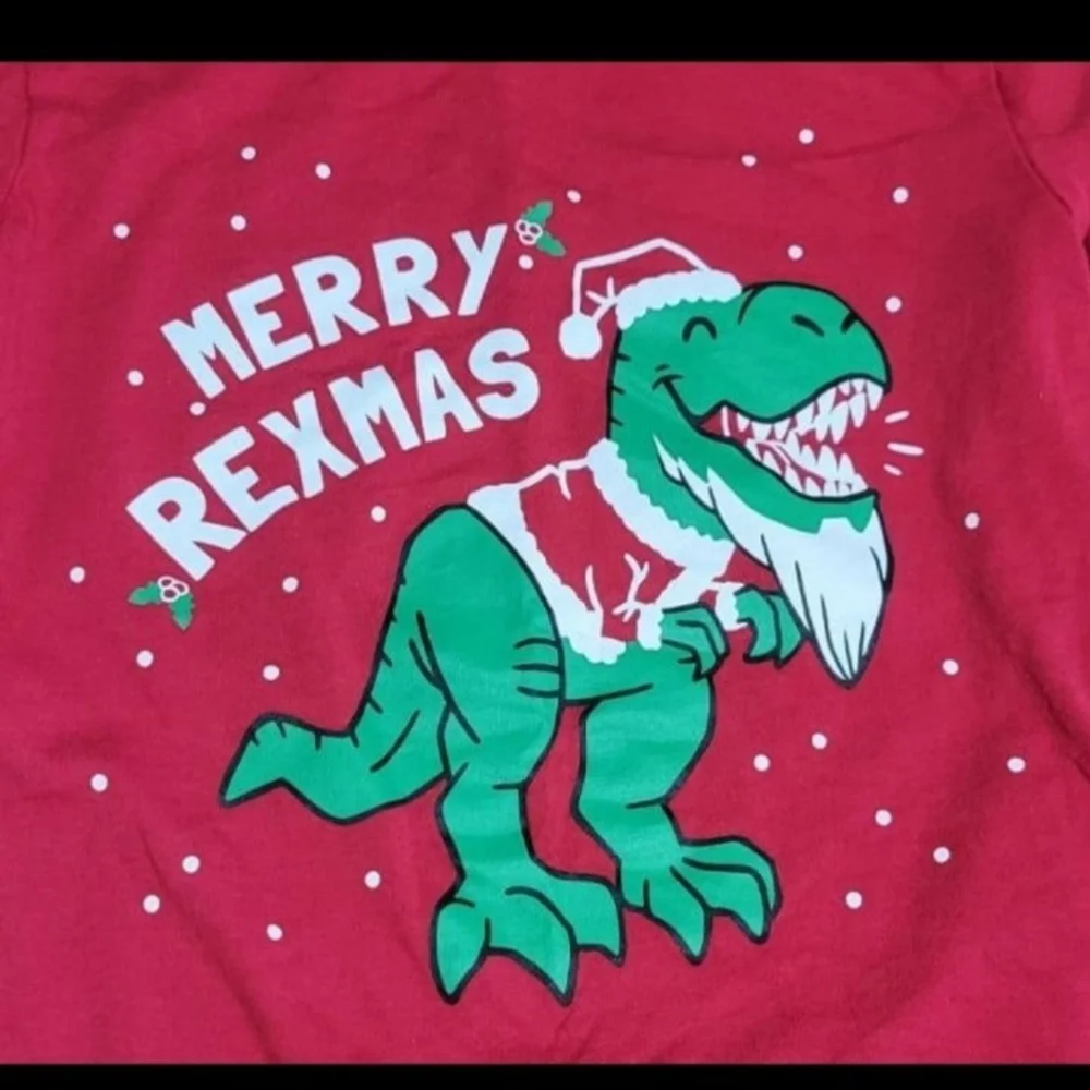 Kids Christmas T-rex Long Sleeve 5T